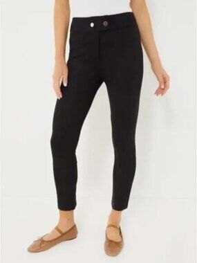 Tuckernuck Women L Bridwell Riding Pants Black Ponte Equestrian Slim Leg Stretch